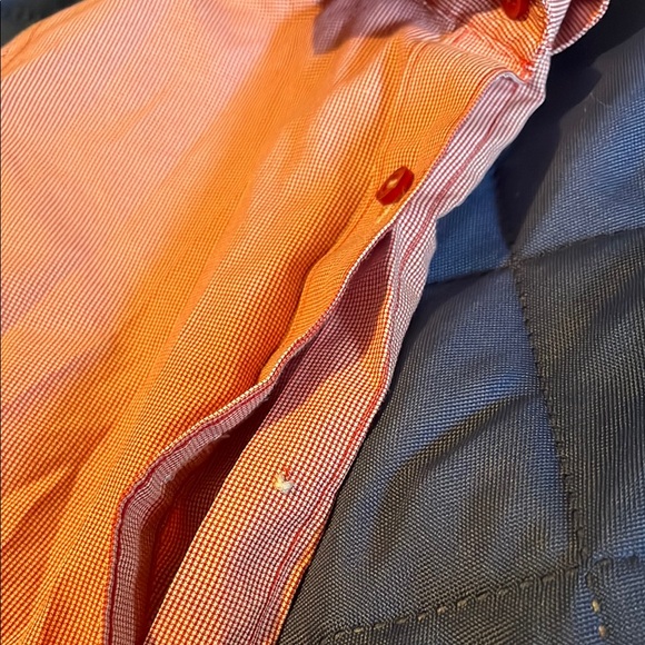 Vibrant Orange Button Down Shirt with Classic Collar - Picture 4 of 9
